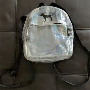 Pink Clear mini backpack